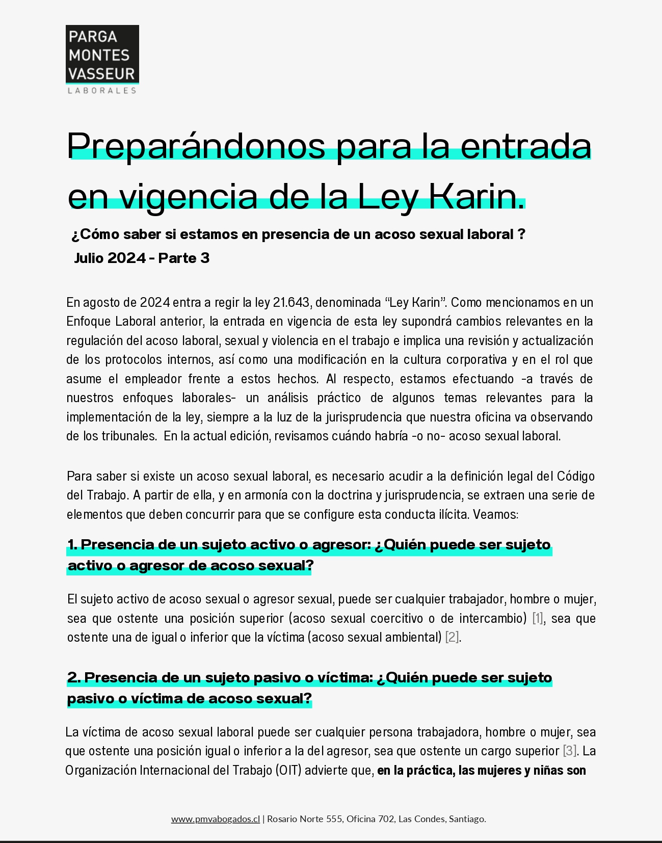 Preparándonos para la entrada en vigencia de la Ley Karin – Parte 3